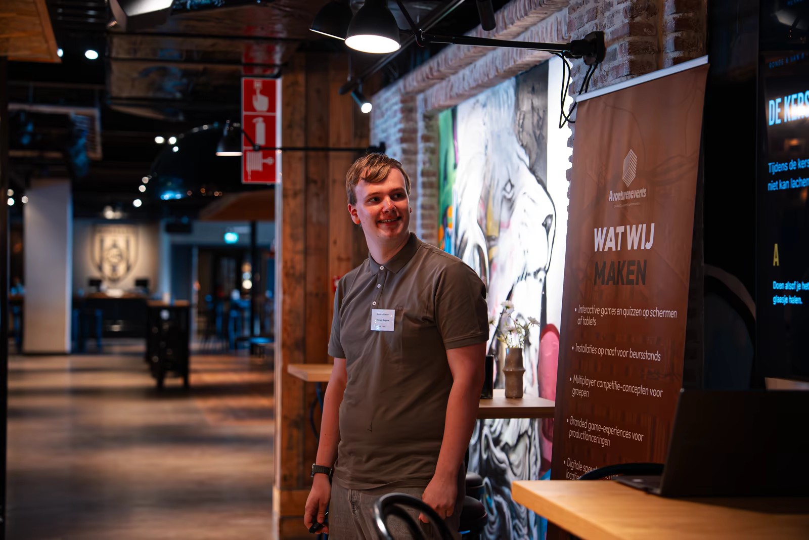 Vincent Borgers van Avonturenevents tijdens een MKB Twente event